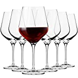 Vasos Krosno Copa de vino tinto borgoña | Juego de 6 | 860ML | Colección Esplendor | ideal para el hogar, fiestas en restaurantes y recepciones | Apto para lavavajillas y microondas.